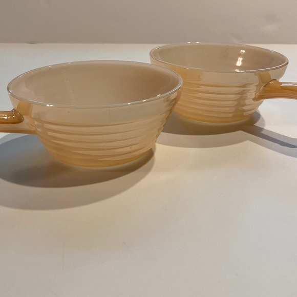 Fire King Other - Vintage 2 Peach Luster Fire King Glass Bowls Ovenware Preowned